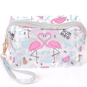 Flamingo Makeup Clear Pouch/Toiletry Bag